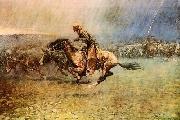 Frederick Remington The Stampede USA oil painting reproduction